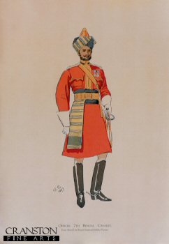 UN0433Y. Officer 7th Bengal Cavalry by John Charlton (1897) <p> <p><b>Ex display prints in near perfect condition. </b><b><p>**Open edition print. (3 ex display copies reduced to clear) <p> Image size 8 inches x 12 inches (20cm x 31cm)