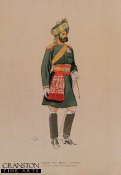 UN0436Y. Officer 8th Bengal Cavalry by John Charlton (1897) <p><b>Ex display prints in near perfect condition. </b><b><p>**Open edition print. (3 ex display copies reduced to clear) <p> Image size 8 inches x 12 inches (20cm x 31cm)