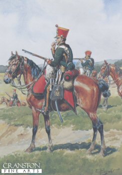 UN101.  Gardes DHonneur - En Vedette by L Rousselot. <p>Copyright Anne S K Brown Collection, who gave permission for 1000 copies to be produced.<b><p> Restricted to 1000 copies. <p> Image size 8 inches x 12 inches (20cm x 31cm)
